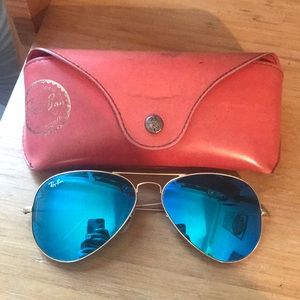 Blue Reflective Ray Bans